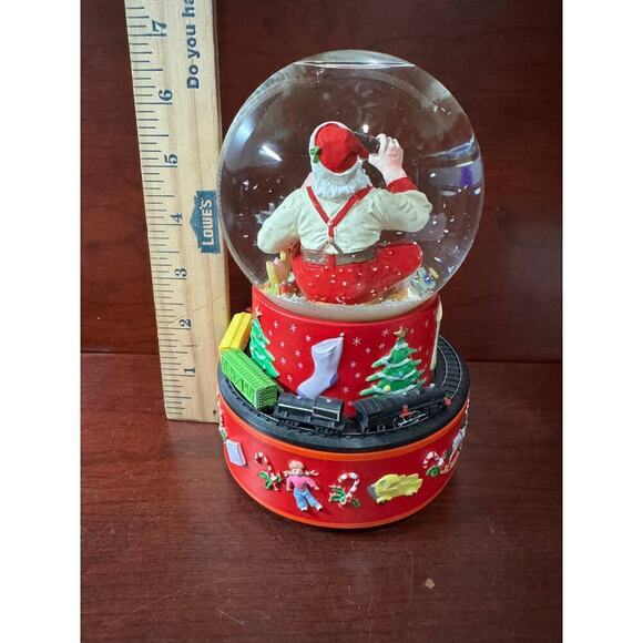 2001 Hallmark Coca-Cola Santa Musical Train Snow Globe W/ Box - Picture 3 of 7